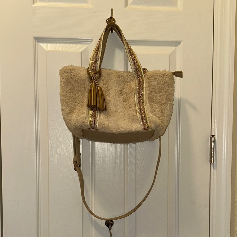 Stylish Cream and Tan Women's Bag